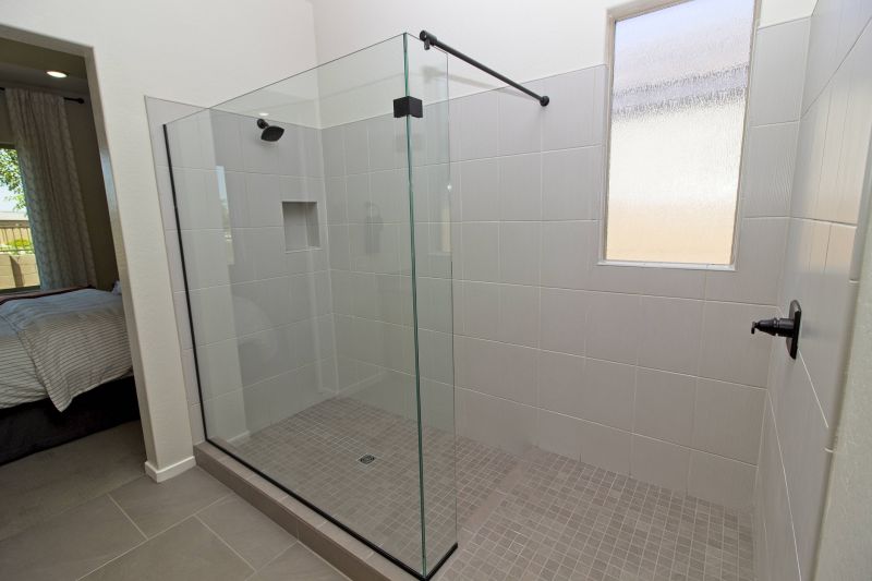 Minimalist Shower with Glass Door